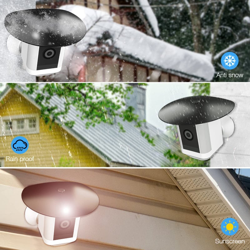 هولاكا غطاء كاميرا HOLACA Sun Rain Shade لكاميرا الأضواء بالإضافة إلى حافظة واقية لدرع الكاميرا لمقاومة الأشعة فوق البنفسجية سهلة التركيب (أسود) - Image 2